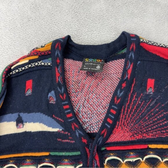 Vintage Coogi Mens Large Pure New Wool Australia 3D Kangaroo - Picture 4 of 9